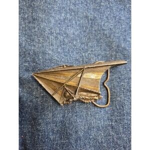 Vintage 1979 Bergamot Hang Glider Brass Belt Buckle - Ltd Ed #95